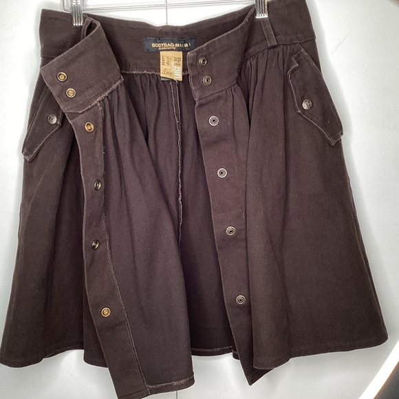 Body bag by Jude brown corduroy Snap Up Circle skirt. Lg - Picture 5 of 16